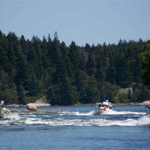Leaving The Basin at close to slack tide.
