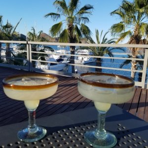 We have arrived, warm sun, cold Margaritas, blue seas.
