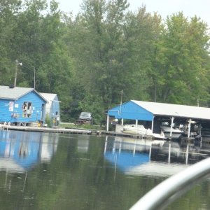 P1020380 After the wondering creek/ small river? 0n way in it opens up to a nice little marina. A little buggy here. At night it sounded like they had bullfrogs the size of grizzly bears