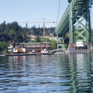 The building of the new Tacoma Narrows Bridge