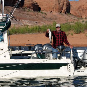 Brent bringing home the bacon... er, fish