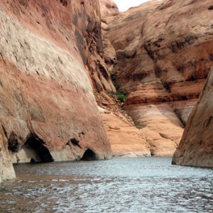 The excitement level increases as the canyon narrows