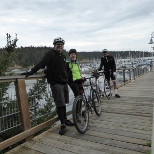 Media 'We made it back, 40-something miles on this ride, tired and exhausted (except Brock, who was ready to do it again backwards)' in album 'Wednesday night May 16th, heading out after work.'