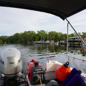 Across Crescent Lake to Bull Creek Fish Camp, as we leave