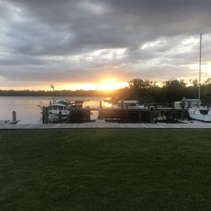 Sunset at BullCreek Marina