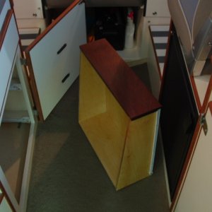 Media 'There was room for two drawers (depth was about 6" front to 8 1/2" rear).' in album 'The hanging locker that wasn't tall enough to hang clothes in.'