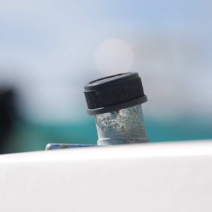 Anchor lite base is now reachable from cockpit - no more outside balance act. Base still works fine with no leaks, sure is hard to keep it looking up to standard. It  is on the 'to-do' list for replacement or refinishing.