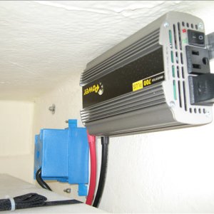 Invertor in the water tank compartment