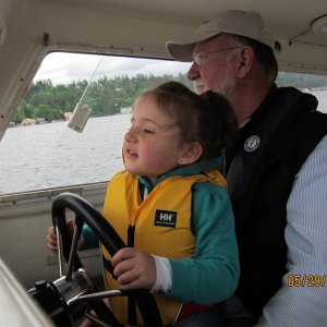 Granddaughter Katie Has The Wheel!