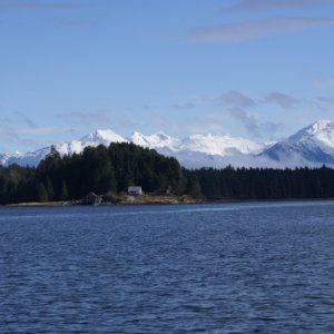 Petersburg, March 2012 021 Looking NE from the Wrangell narrows in front of Petersburg Harbor