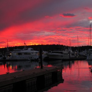 Media 'Beautiful sunset, Roche Harbor.' in album 'Tied up at floating dock, Stuart Island'