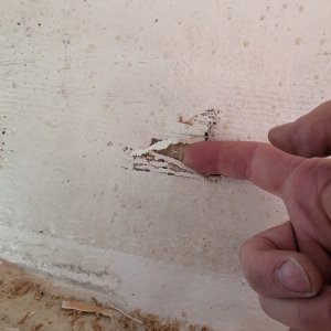 Hole in inner transom skin