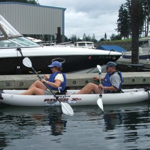 (c-dancer) Scott & Laurie (C-Puffin) in Sevalor Kayak