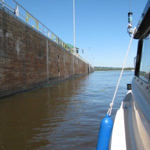 Heading out of lock