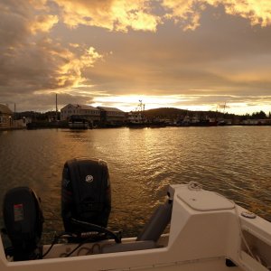 Sunset at Cap Sante fuel dock