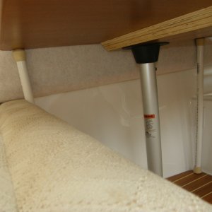 Added removable PVC legs to solidify dinette table