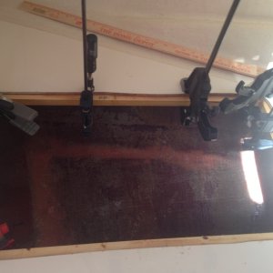 Clamp edges while epoxy dries