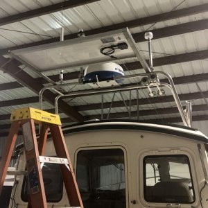 Used  1 1/2\" Stainless Steel Angle to mount 100 Watt Solar Panel.