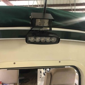 Media 'Install LED work light for cockpit and rear view camera  that connects to phone for trailering 1' in album 'New Englel MT-45'