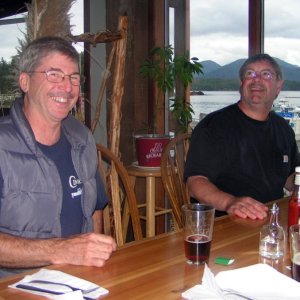 David McKibben and Jim Browning in pub at Shearwater 6-14-06