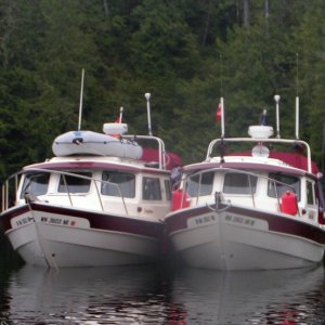 Daydream and Anna Leigh rafted in Fancy Cove Another Shot 6-13-06