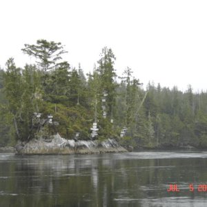 Nakwakto Rapids slack 1-2 knots. July 06