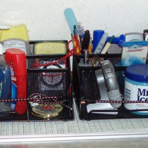 Media 'Metal mesh organizers' in album 'This WAS the new stove -- we opted for the one from the first CatyMae...I've yet to figure out what you could possibly store or set on top of this model!'