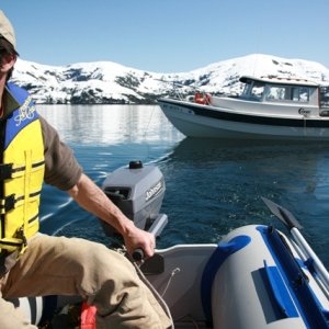 Heading into Paulsen Bay in new Sea Eagle