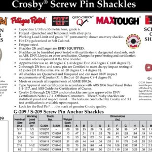Shackle Crosby red pin