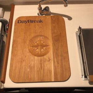 New Cutting Board for DayBreak made by Bud Meade (aka "Nancy and Bud")
