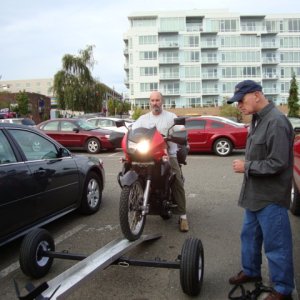 9-11 Bremerton 
Bill & Joe motorcycle 
trailer preparation