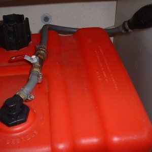 Extra 12 Gallon gas tank plumbed in with a quick disconnect fitting.