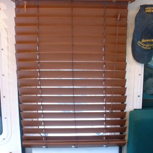 Custom blind for the door.