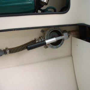 Previous owner installed this manual bilge pump as a back-up. Works great.