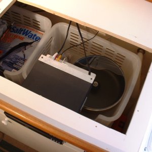 Another view of DVD player. I fabbed up the bracket holding it in place.