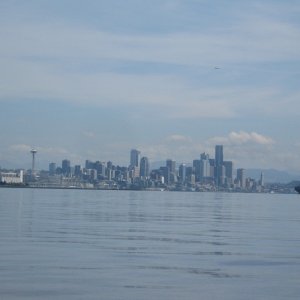 Seattle w/ Mt Rainier.