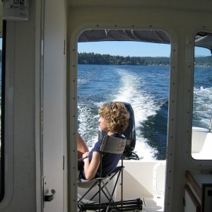 Media 'Meredith chilling out in the sun on our way back from Poulsbo to Everett.' in album 'Seattle w/ Mt Rainier.'