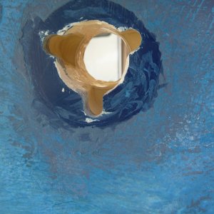 2. Drain plug hole Dremeled out and ready to receive epoxy.
