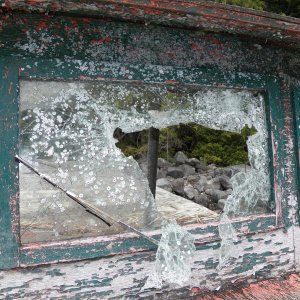 You know that a boat has led a hard life when there are barnacles on the windshield.