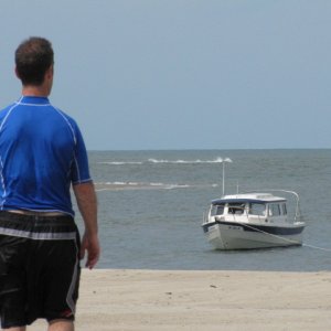 Media 'Anchored in 2 ft of water at Shark Island' in album 'Test Ride'