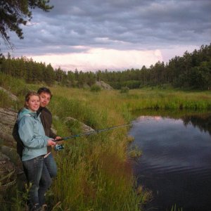 Fishing with Anna, Lee Valley Ranch in the Black Hills of South Dakota