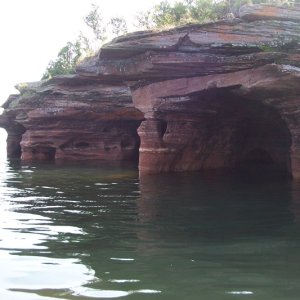 Sea caves North end of Devils Island