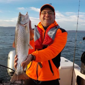 Dennis with a Brown trout