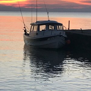 Outer Island dock at dusk