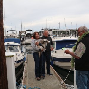 Christening at the Friday Harbor CBGT. We\'ve had great luck ever since!  Thank you Pat!