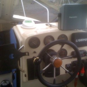 The helm again but this time showing the ram mount for the Ipad!