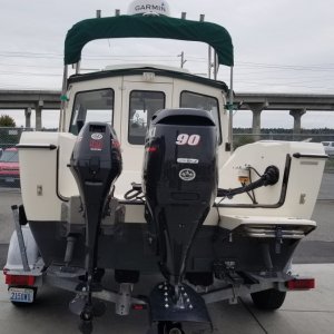Stern view
2016 Suzuki DF90A (61 hours)
2005 Suzuki DF9.9
Permatrim
