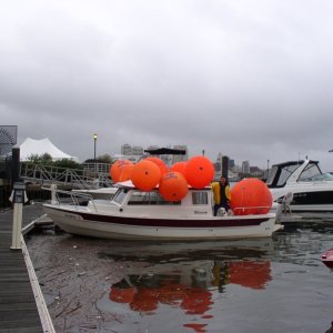(Minnow) More flotation? No, we set the course and clocked the distance.