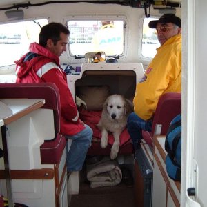 (Minnow) Me and Vinny, one of the course officials.(The 2 legged one)