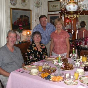 (CTYankee)Rick and Carol and Dun and Becky at our B&B in Fairport.